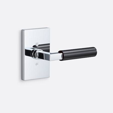 Sure-Loc Hardware Sure-Loc Hardware Levanto Dummy Rosette, Polished Chrome, Smooth Grip in Flat Black LV100 26 GRIP-SM FBL